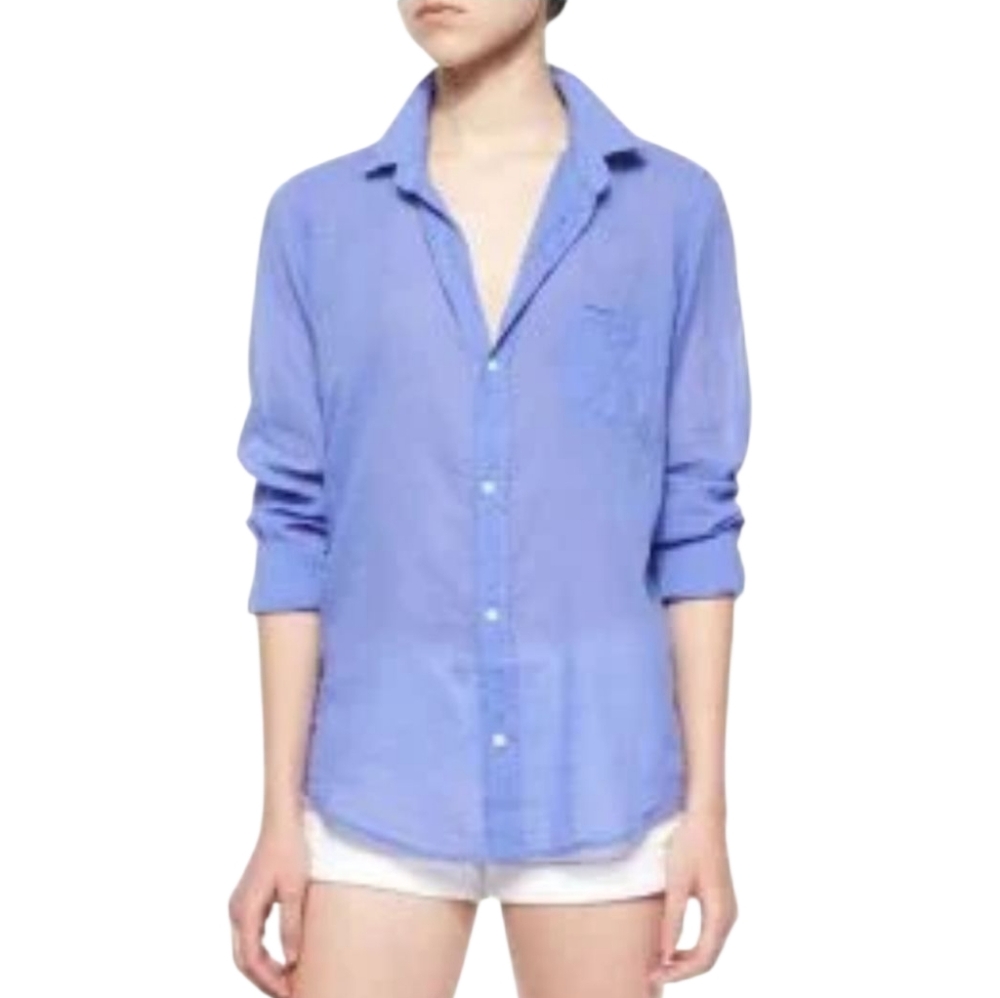 Frank & Eileen Light Blue Button-Up Blouse
